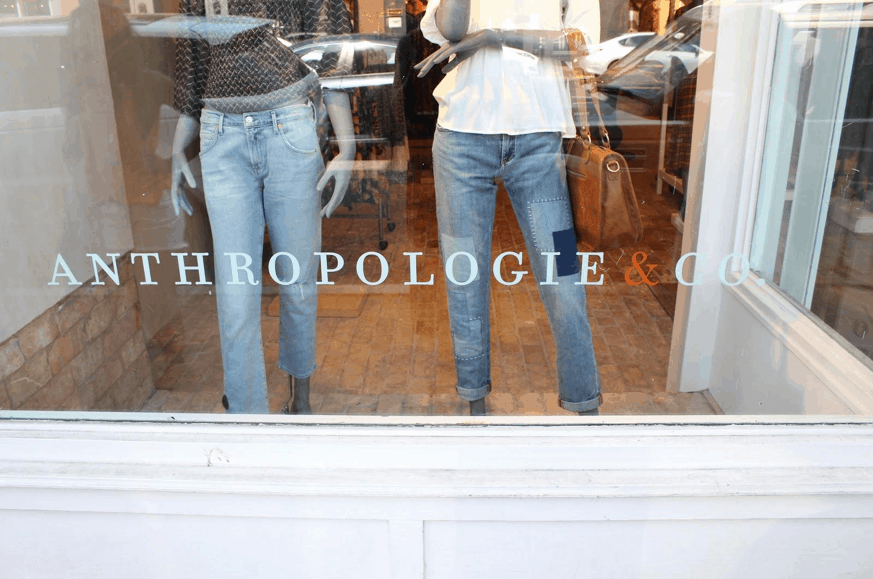 Display window at Anthropologie & Co; Photo by Josie D.