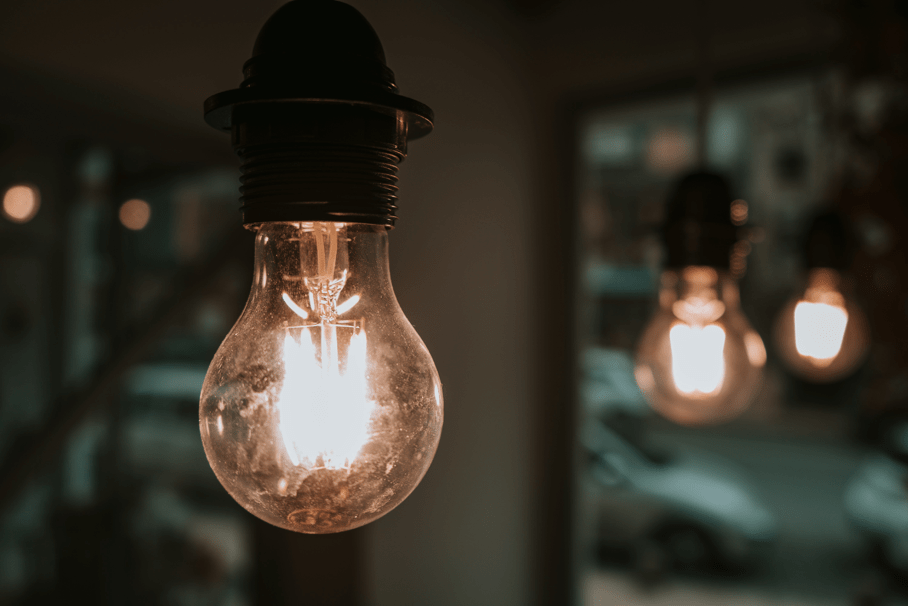 closeup of turned on light bulb; Photo by Emrah Tolu from Pexels
