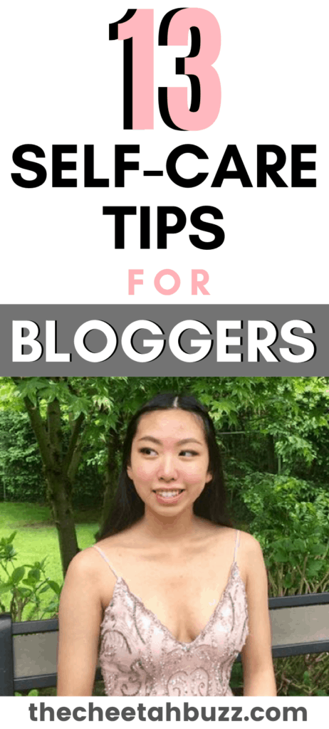 self-care tips for bloggers pin